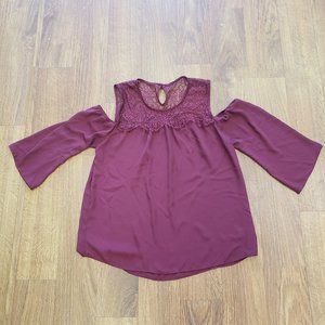 Burgundy blouse